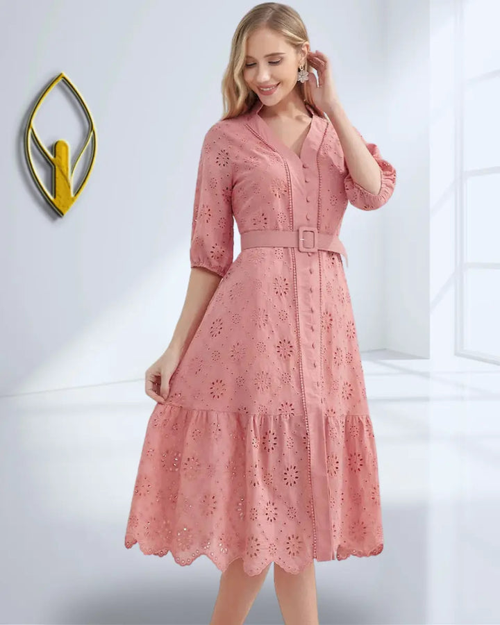 Vestido-Soltinho-Laise-Midi-Elegante